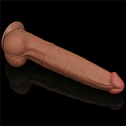 LoveToy SlidingSkin Gode Sliding Skin 26 x 6cm Marron